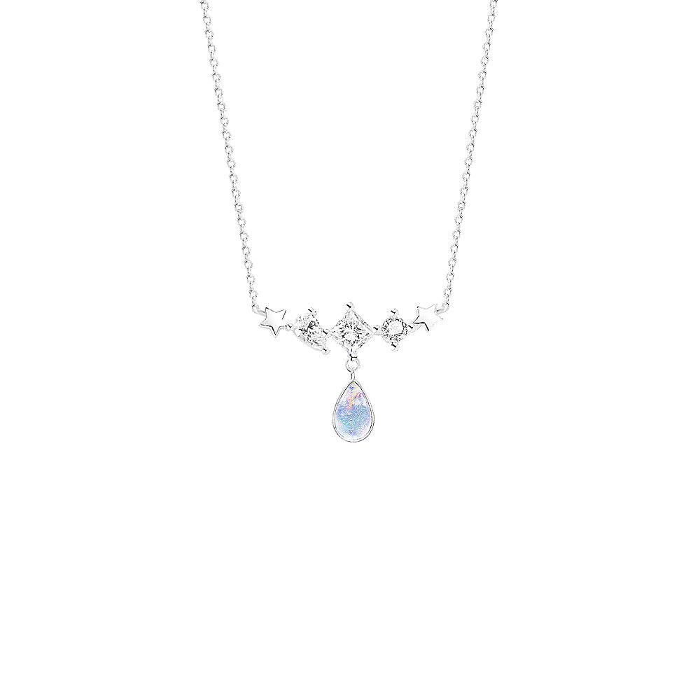 Aurora Series Mermaid Teardrop s925 Necklace