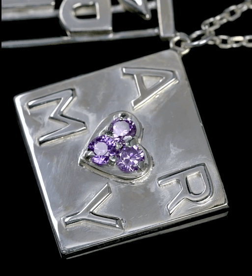 BTS×ARMY fans purple love S925 sterling silver natural amethyst necklace
