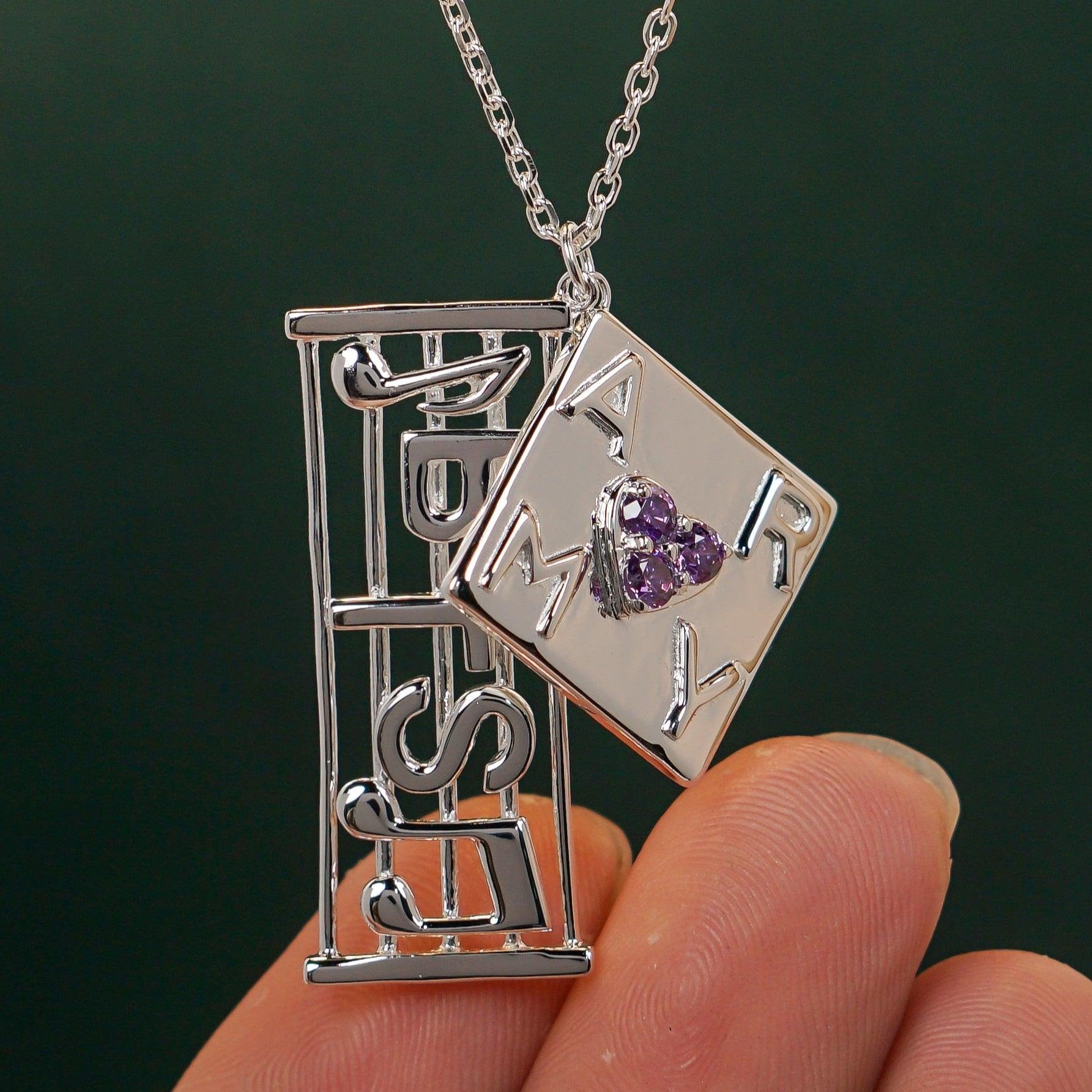 BTS×ARMY fans purple love S925 sterling silver natural amethyst necklace