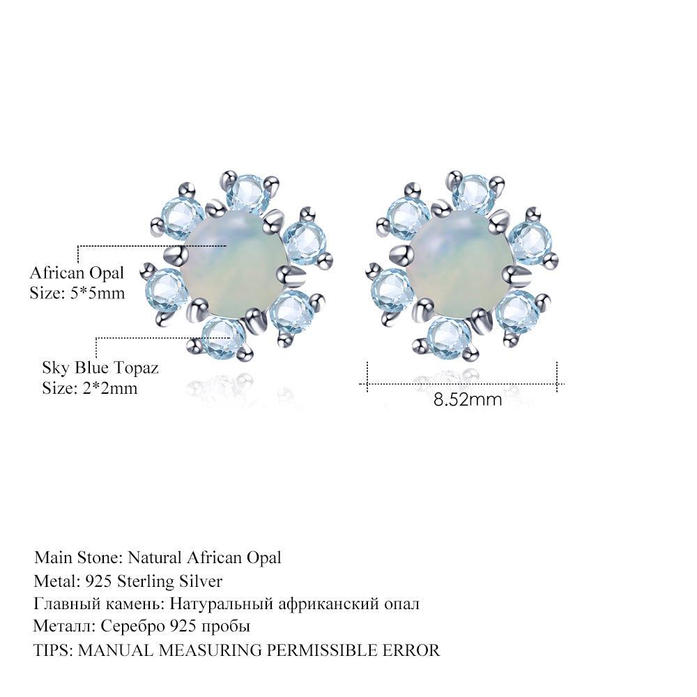 Sunflower Design S925 Sterling Silver Earrings-BlingRunway