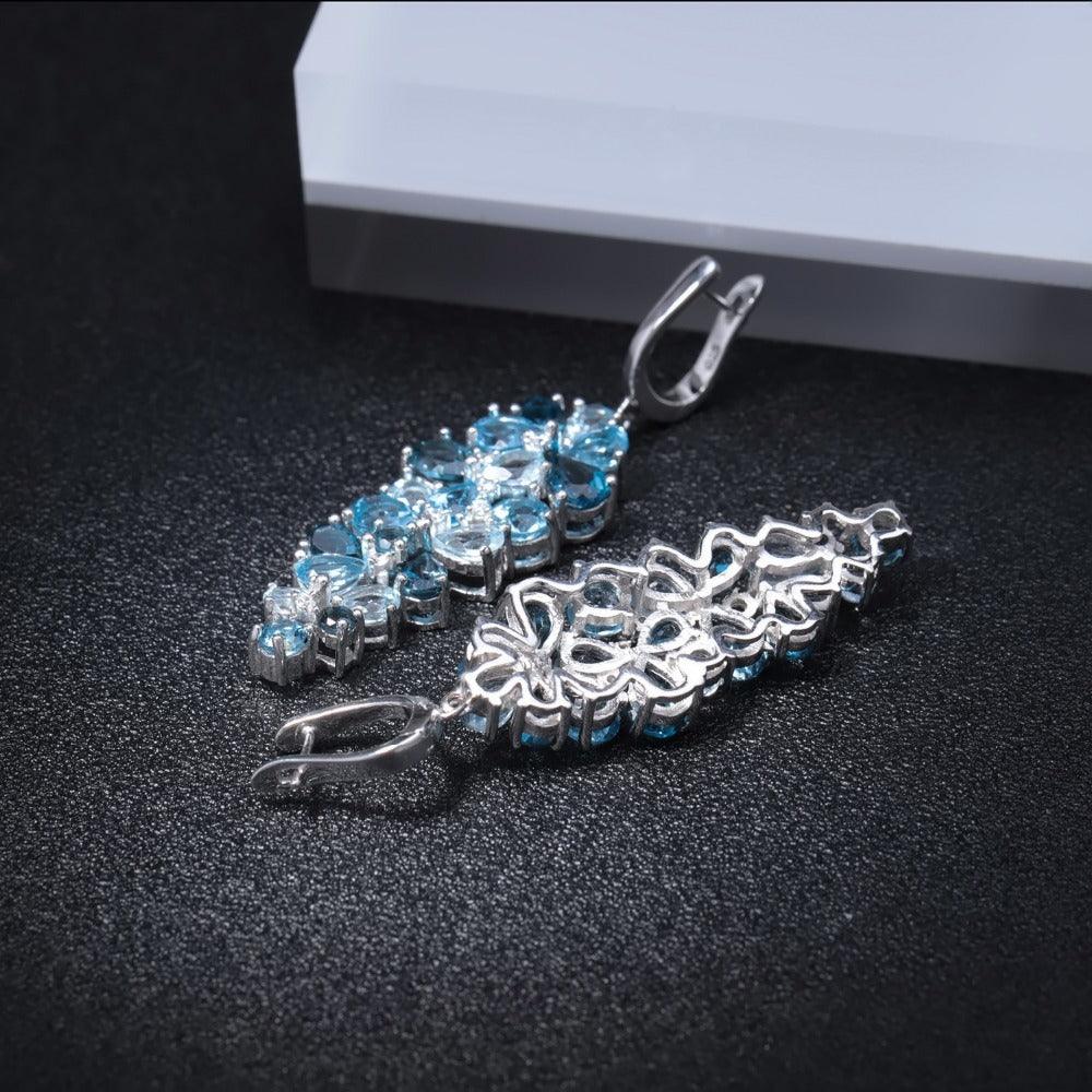 Floral Pendant Design S925 Sterling Silver Earrings
