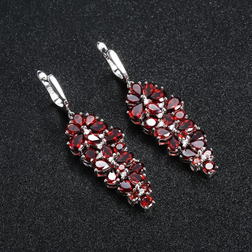 Floral Pendant Design S925 Sterling Silver Earrings