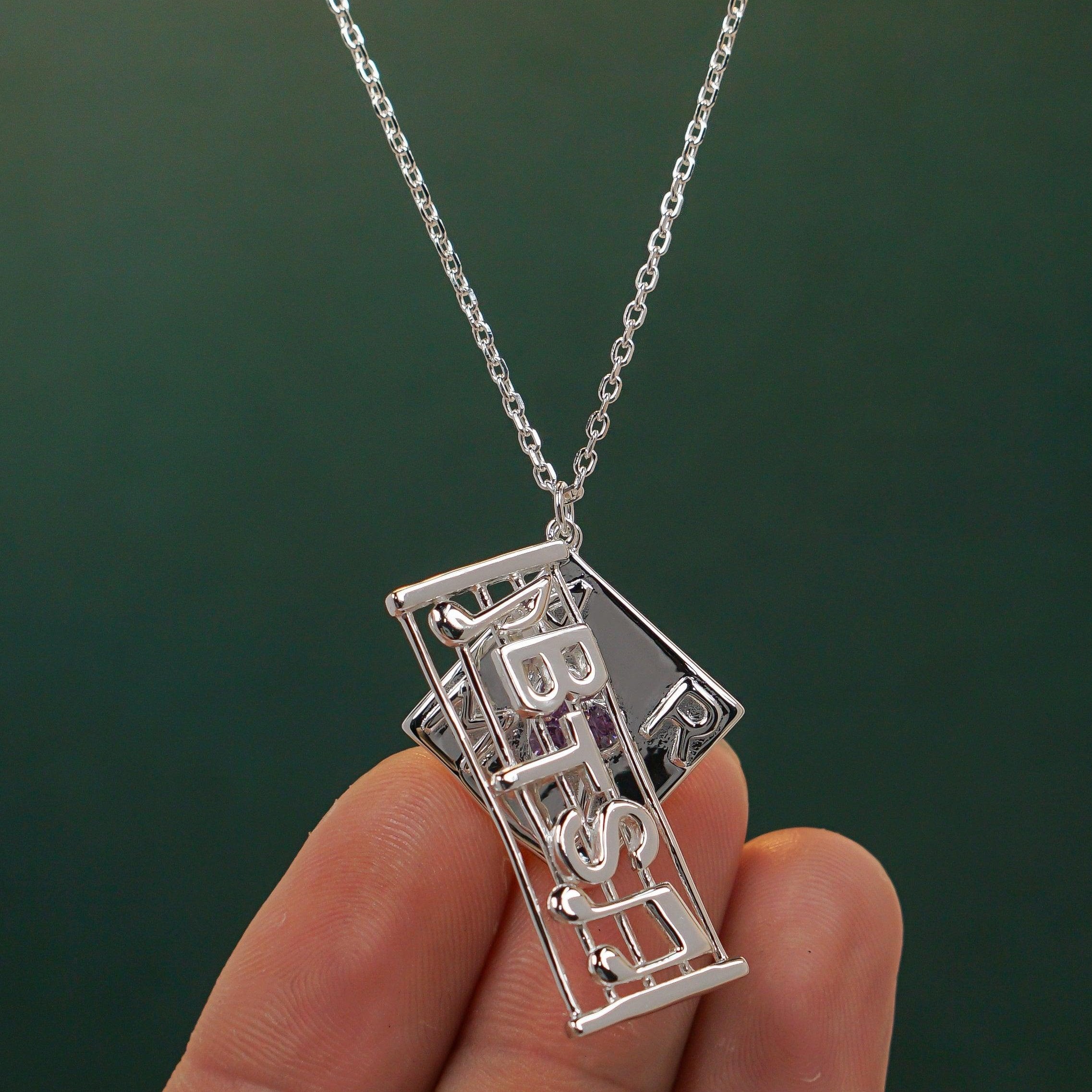 BTS×ARMY fans purple love S925 sterling silver natural amethyst necklace