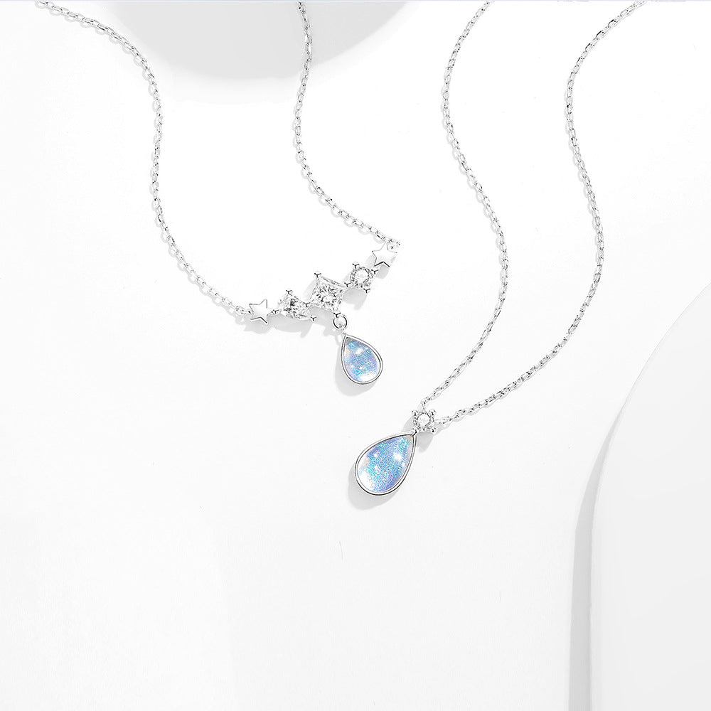 Aurora Series Mermaid Teardrop s925 Necklace