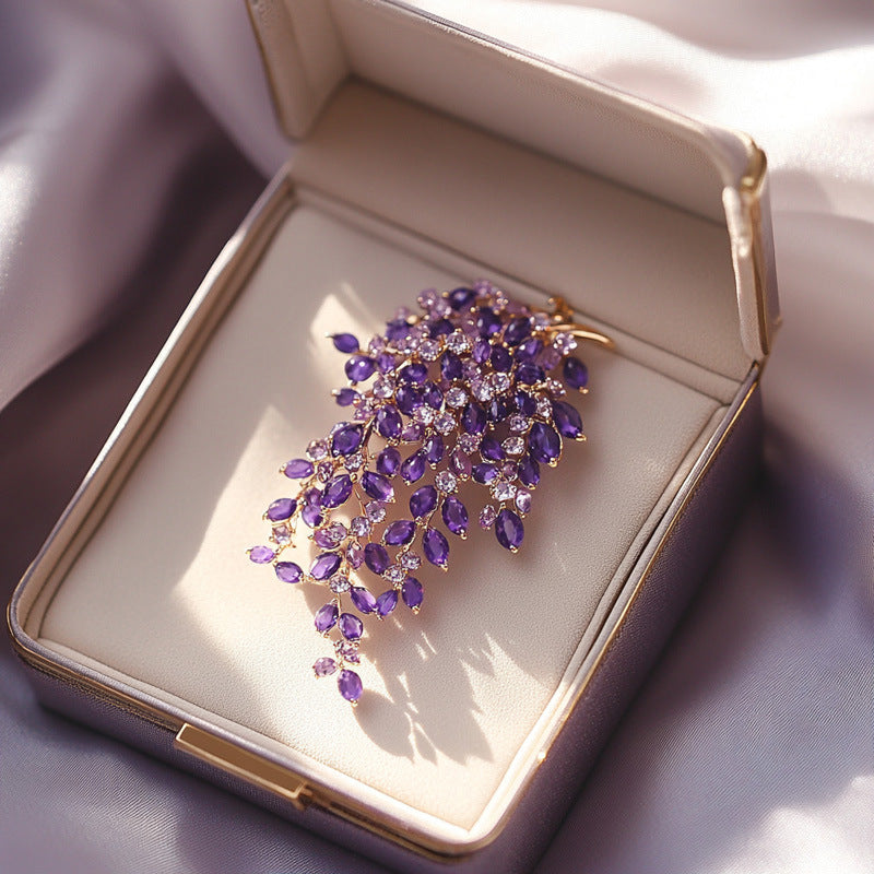 Blingrunway Amethyst Wisteria Brooch