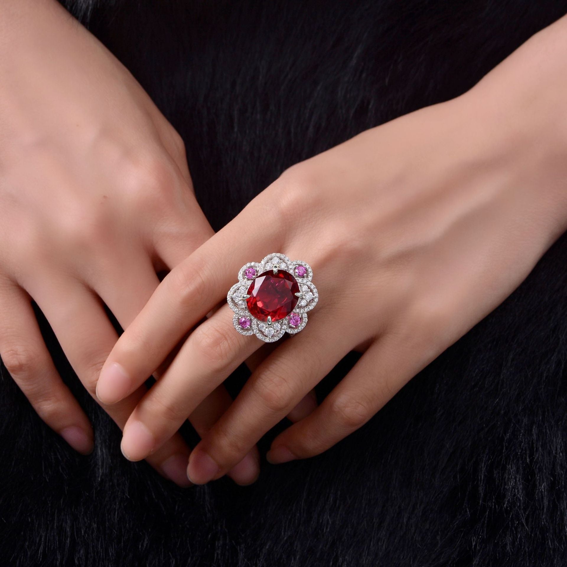 Blingrunway S925 Love Sunflower Ring