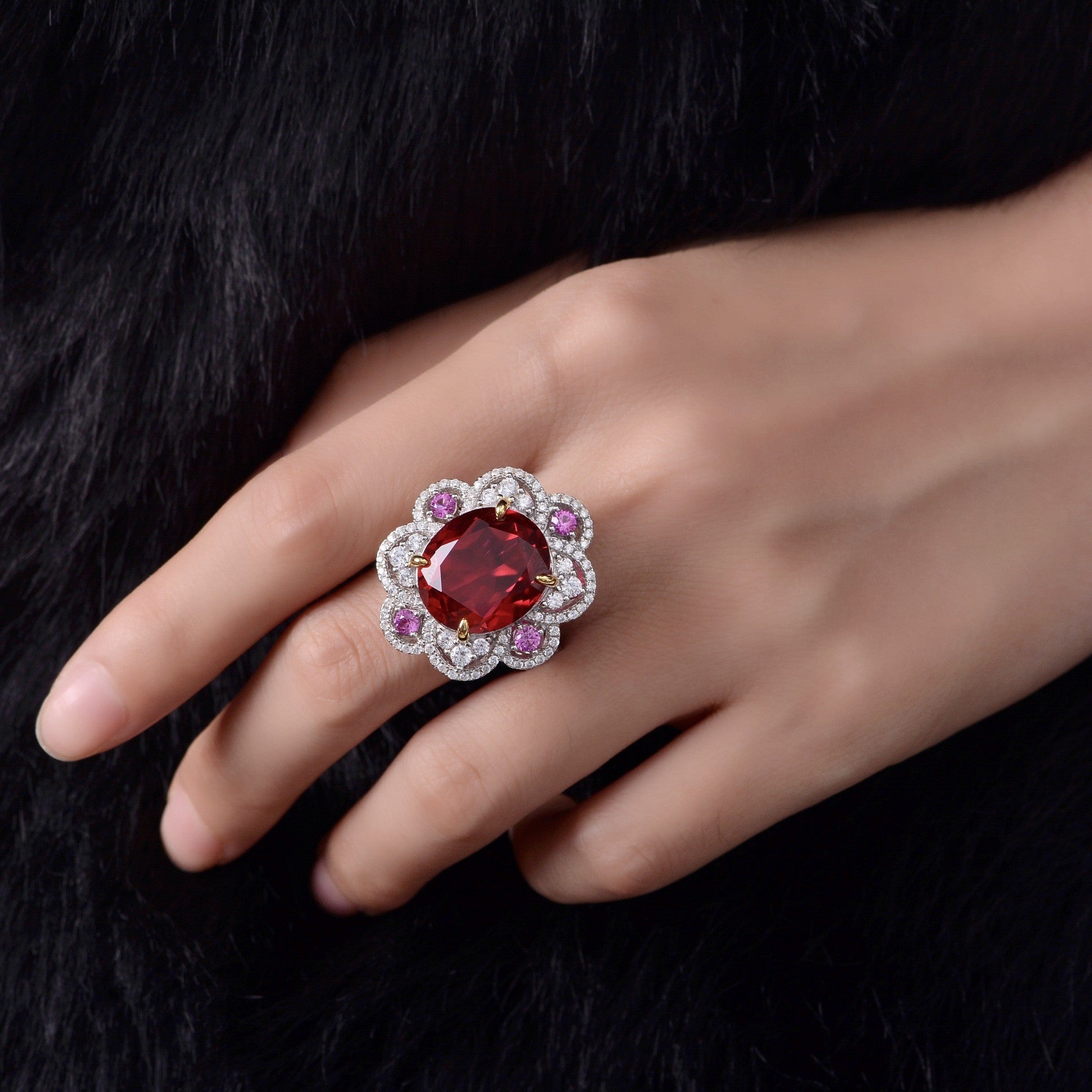 Blingrunway S925 Love Sunflower Ring