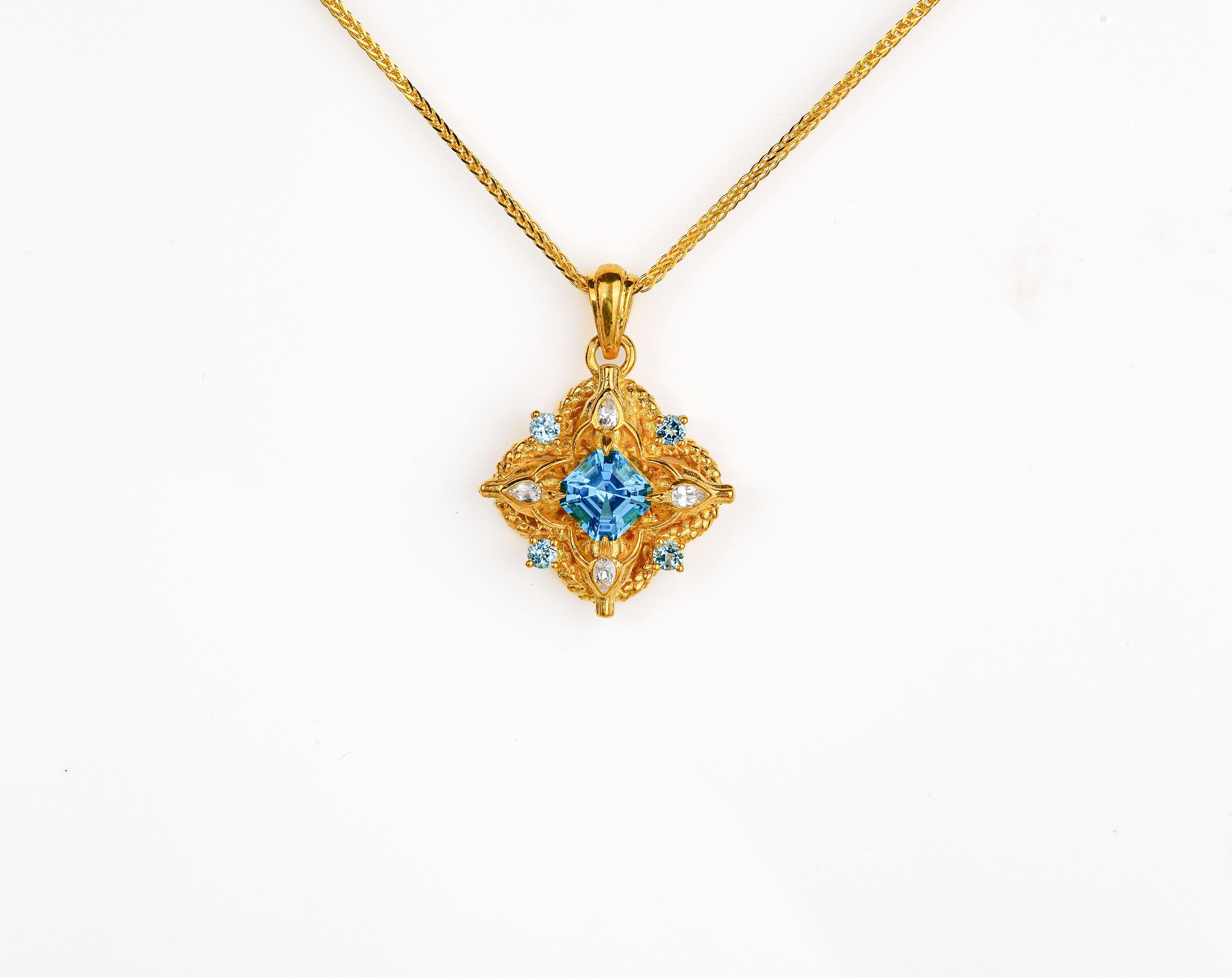Blingrunway Chinese square dragon totem design necklace