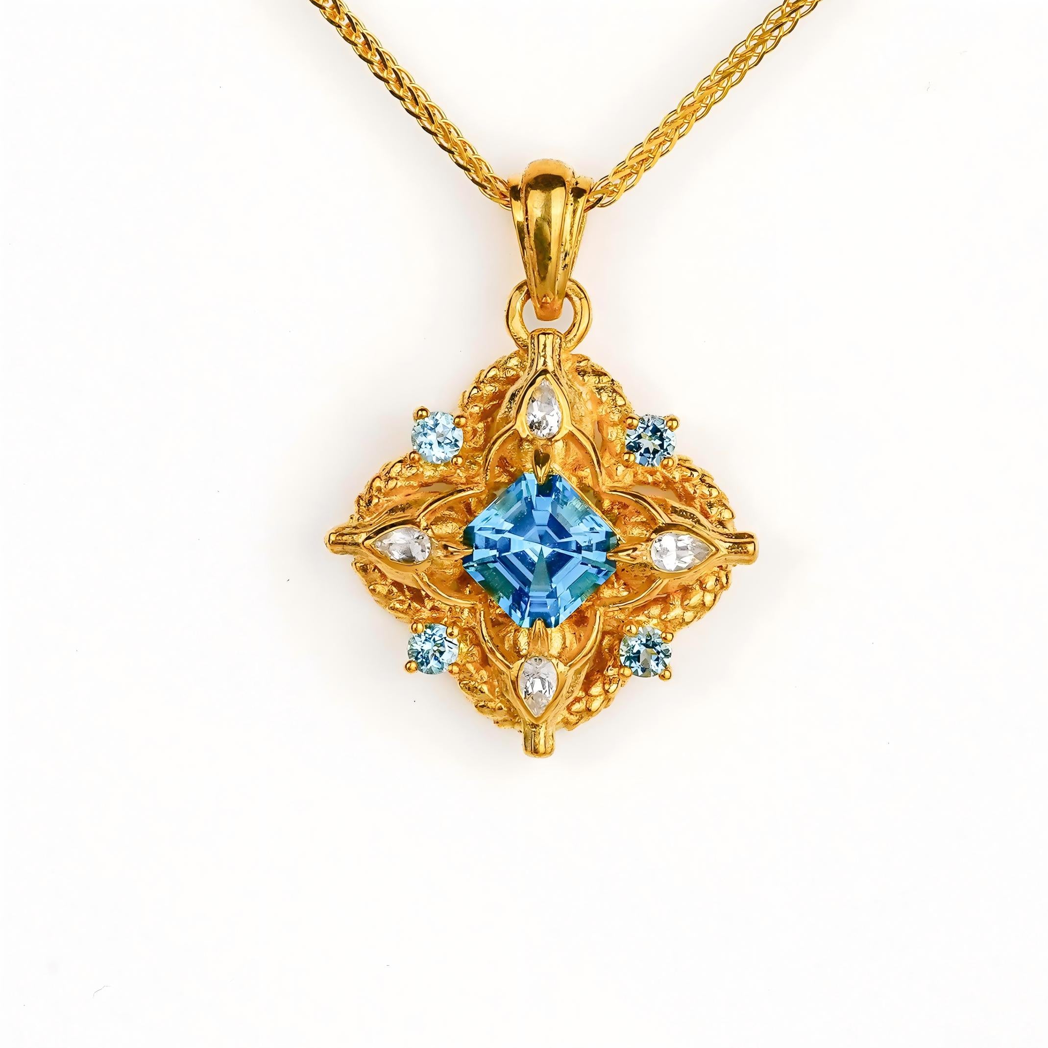 Blingrunway Chinese square dragon totem design necklace