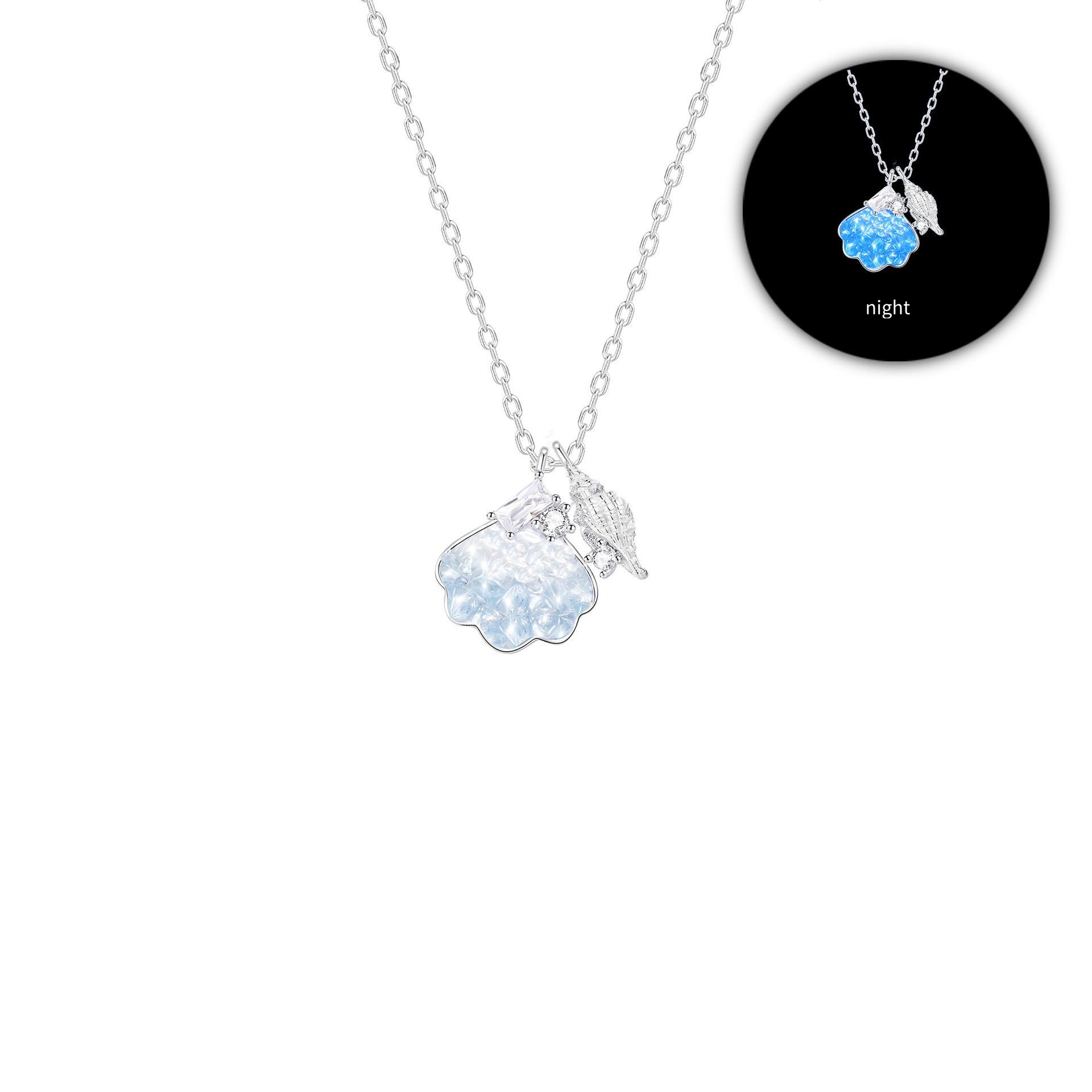 Aurora Series Shell Luminous s925 Necklace