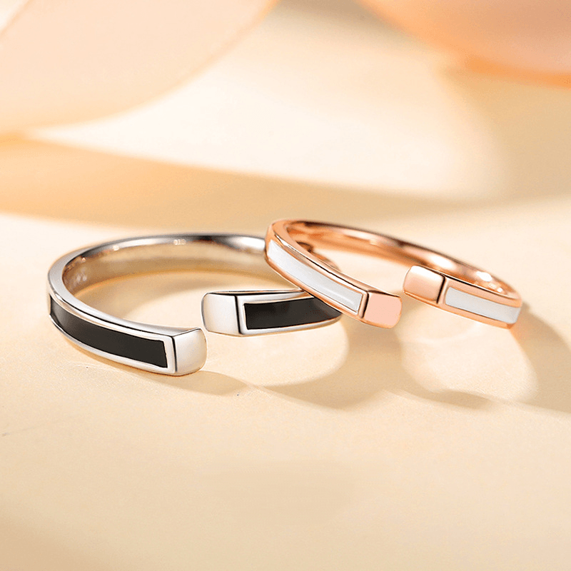 Simple Love S925 Sterling Silver Couple Ring
