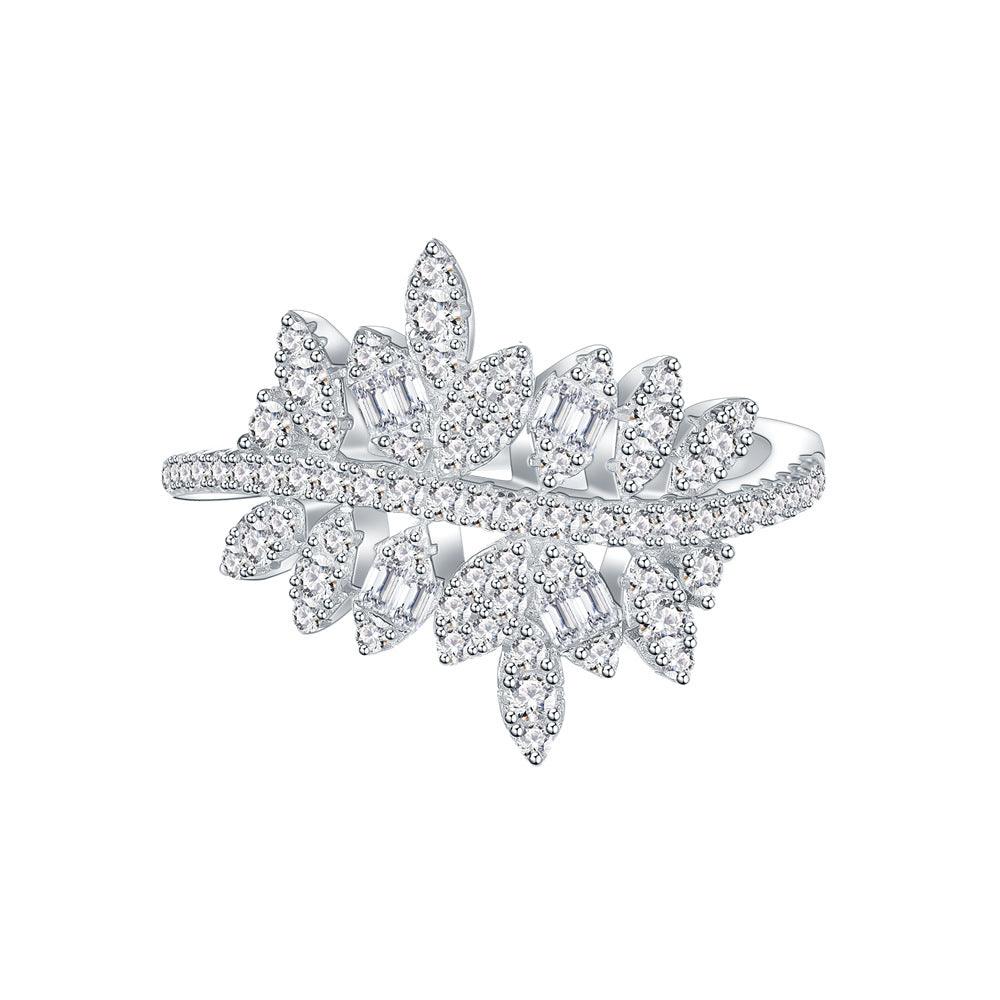 Willow Leaf Handmade Series S925 Sterling Silver Ring-BlingRunway