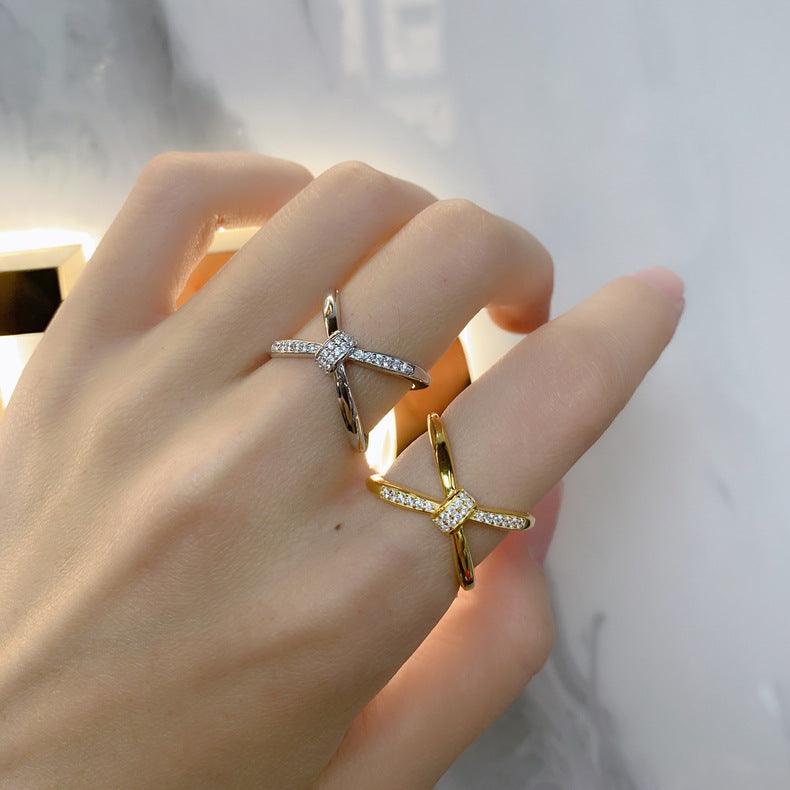 Simple knot handmade series S925 sterling silver ring-BlingRunway
