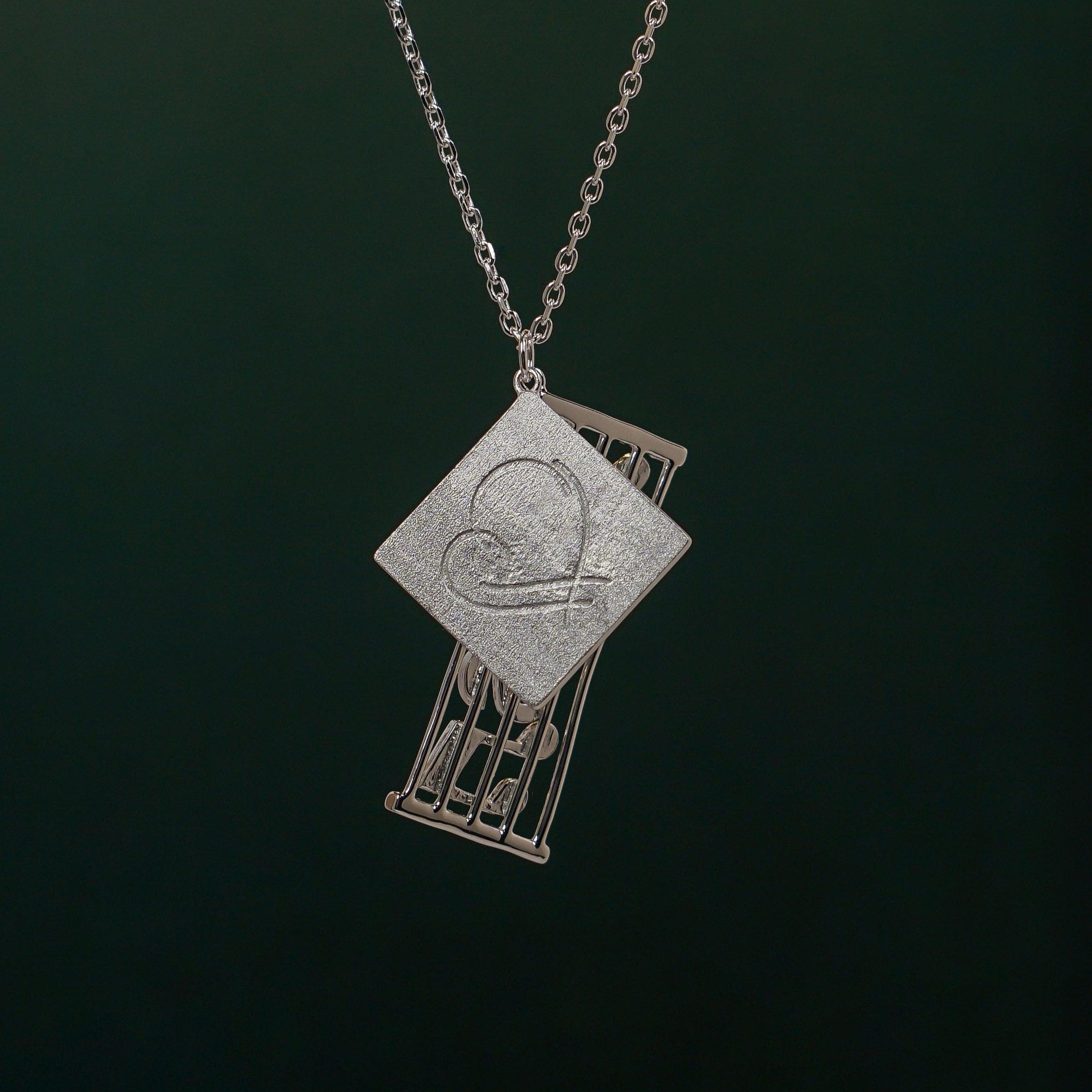 BTS×ARMY ファン パープルラブ S925 スターリングシルバー 天然アメジストネックレス