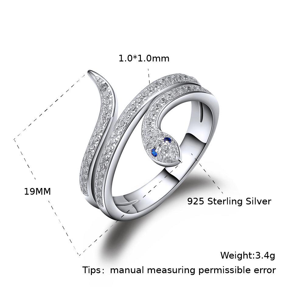 Blue Spinel Spirit Snake S925 Silver Ring