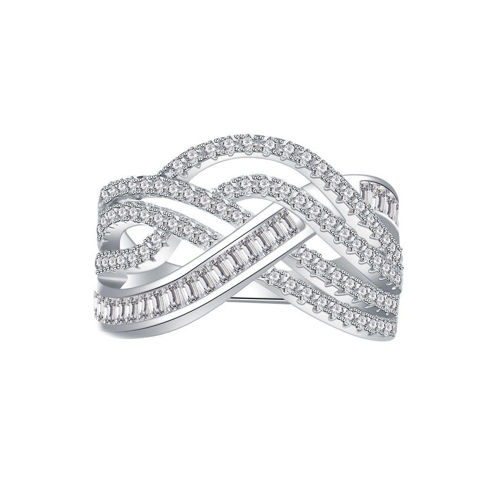 Interweaving Waves Handmade Series S925 Silver Ring-BlingRunway