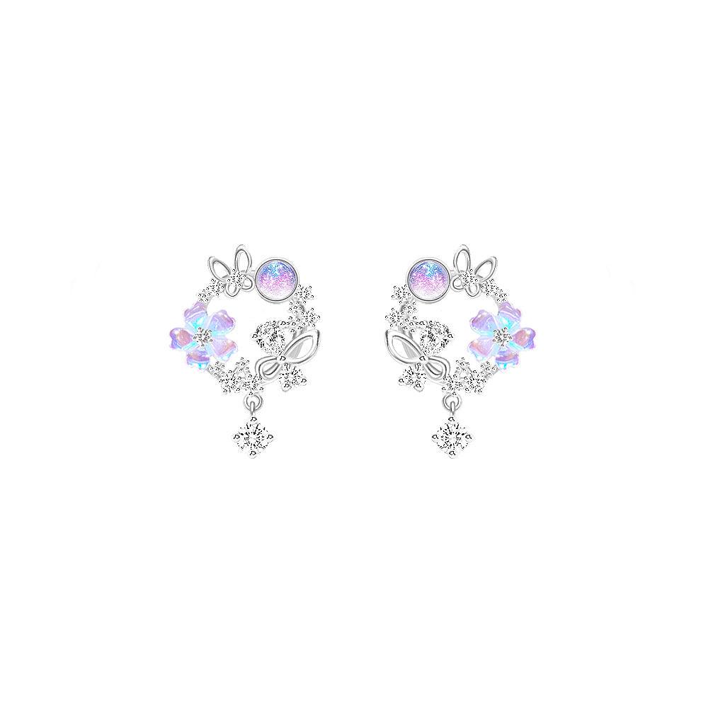 Fantasy Cherry Blossom Butterfly Series s925 Sterling Silver Set