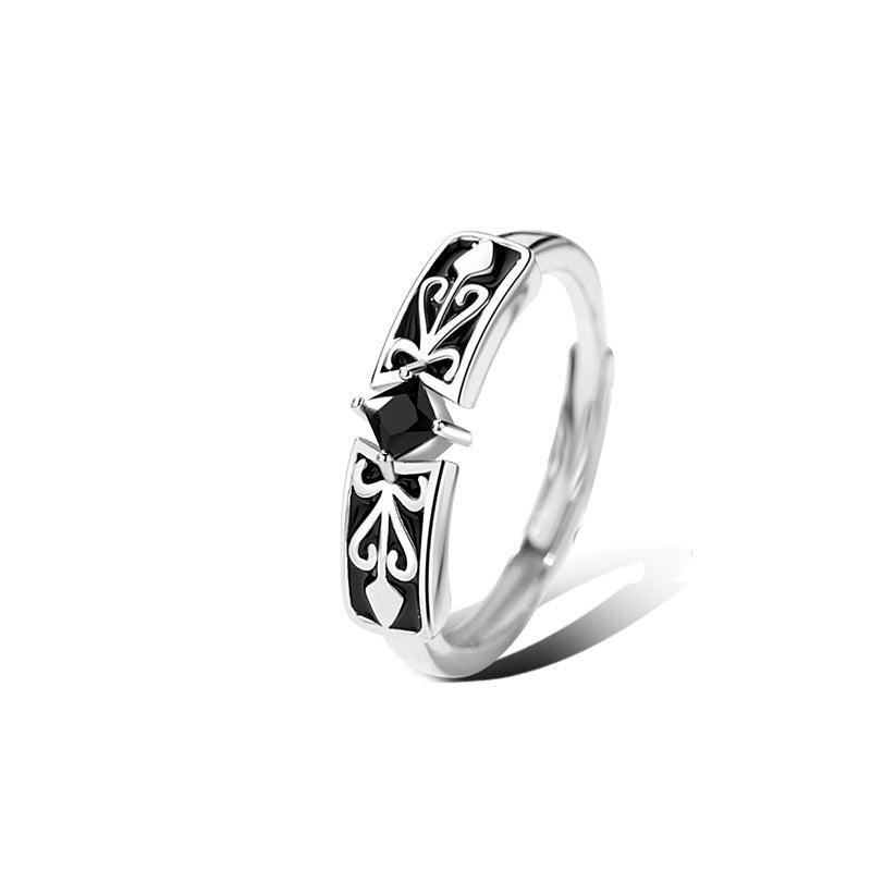 Princess and Knight Moonstone S925 Sterling Silver Couple Ring