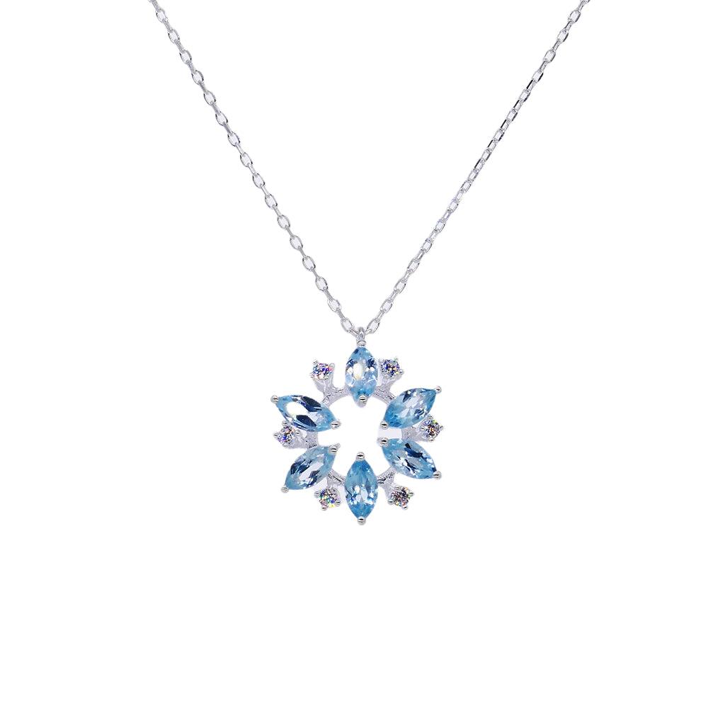Summer Snowflake Handmade S925 Silver Necklace-BlingRunway