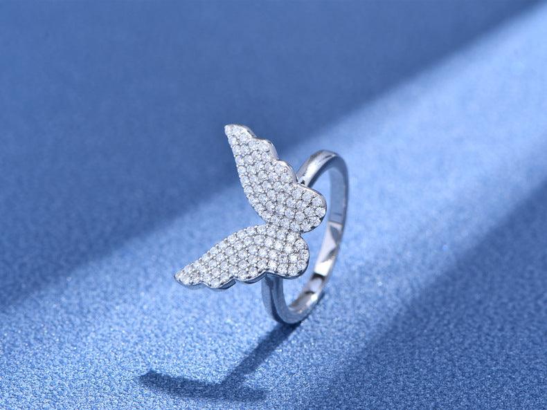 Peg-set Butterfly Handmade Collection S925 Sterling Silver Ring