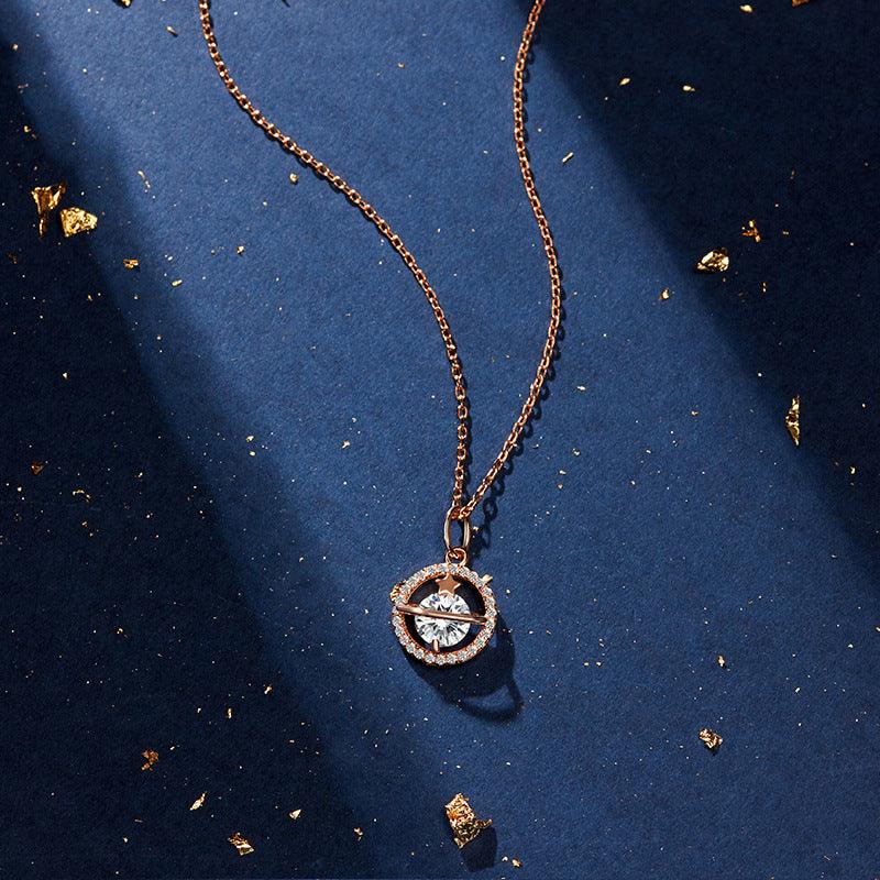 Planet Pendant S925 Sterling Silver Necklace