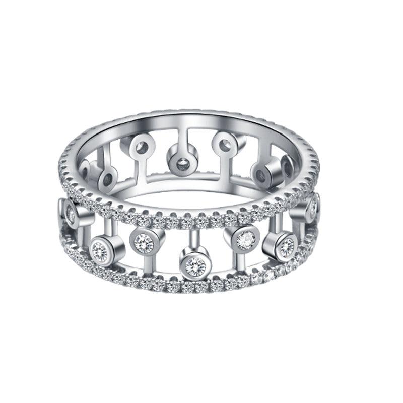 Waterdrop Openwork S925 Sterling Silver Ring-BlingRunway