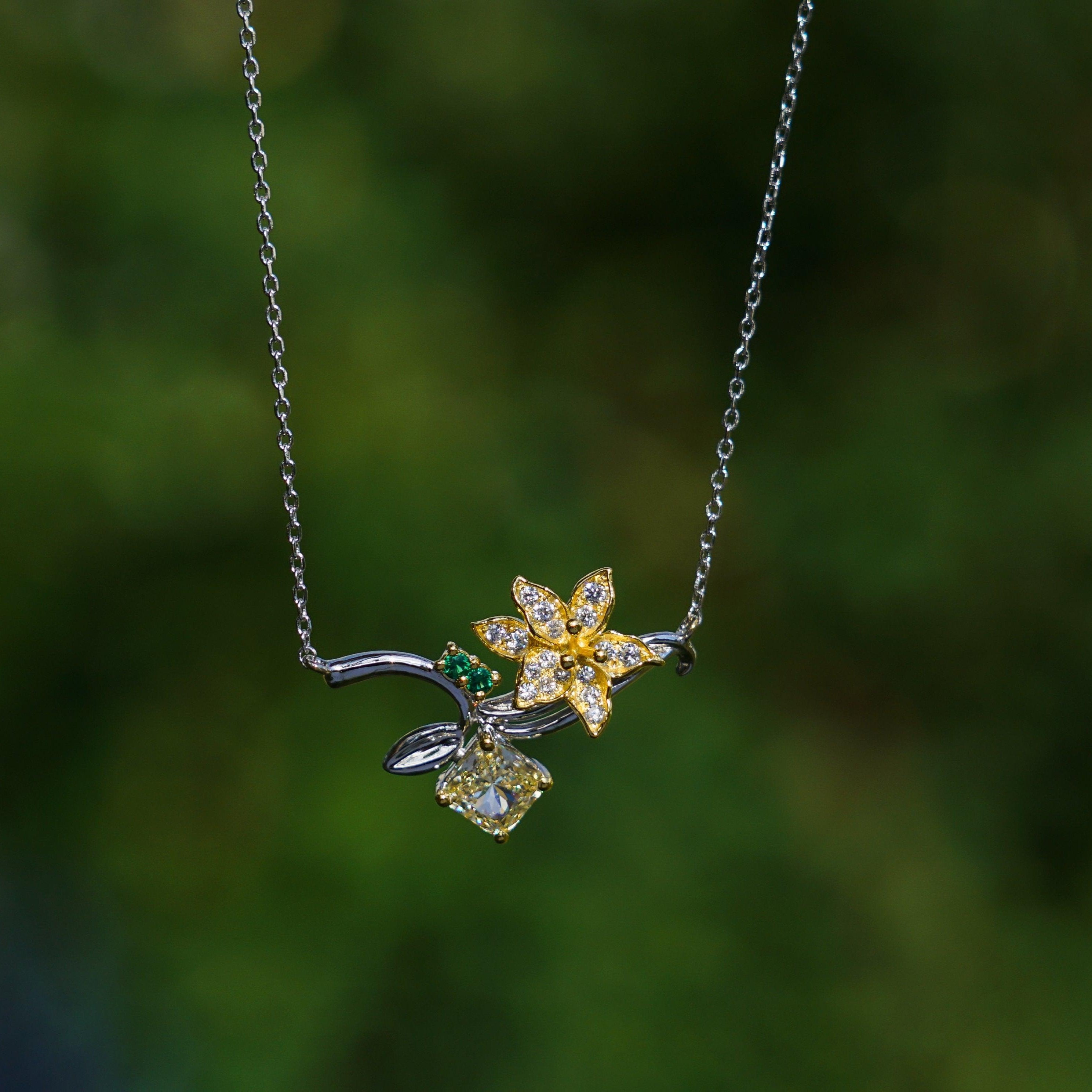 lily flower necklace Flower Language Series Lily Necklace