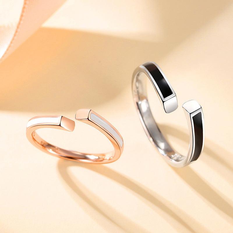 Simple Love S925 Sterling Silver Couple Ring