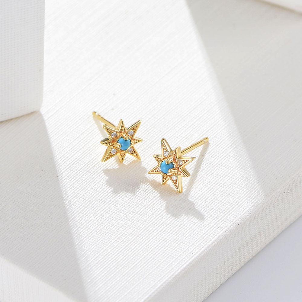 Classic Star handmade series S925 sterling silver earrings