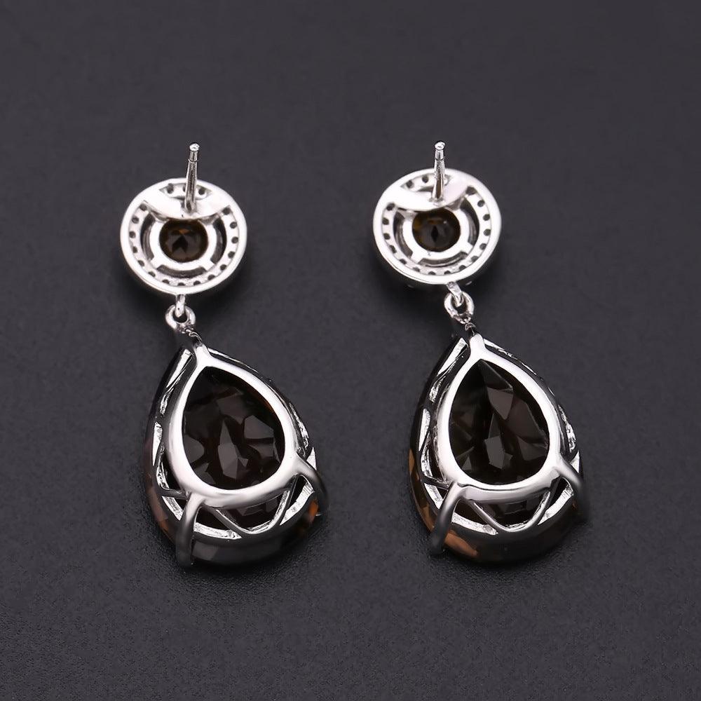 Droplet design S925 sterling silver earrings