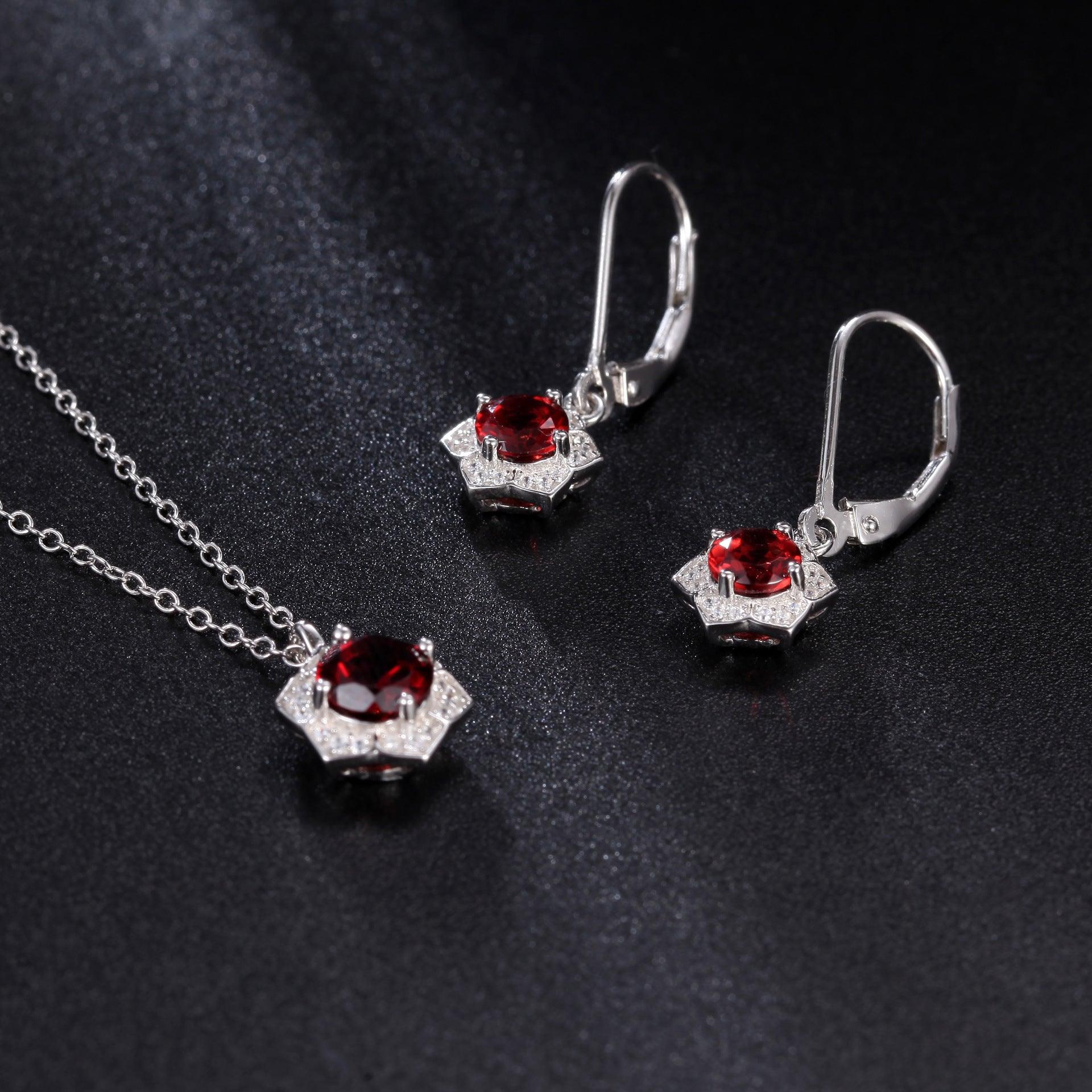 Luxury 6-sided surround set S925 sterling silver necklace-BlingRunway