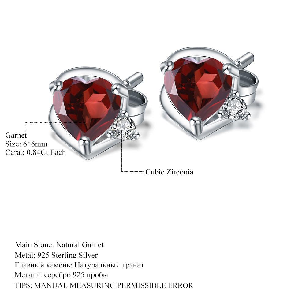 Natural Citrine Heart Shape S925 Sterling Silver Earrings