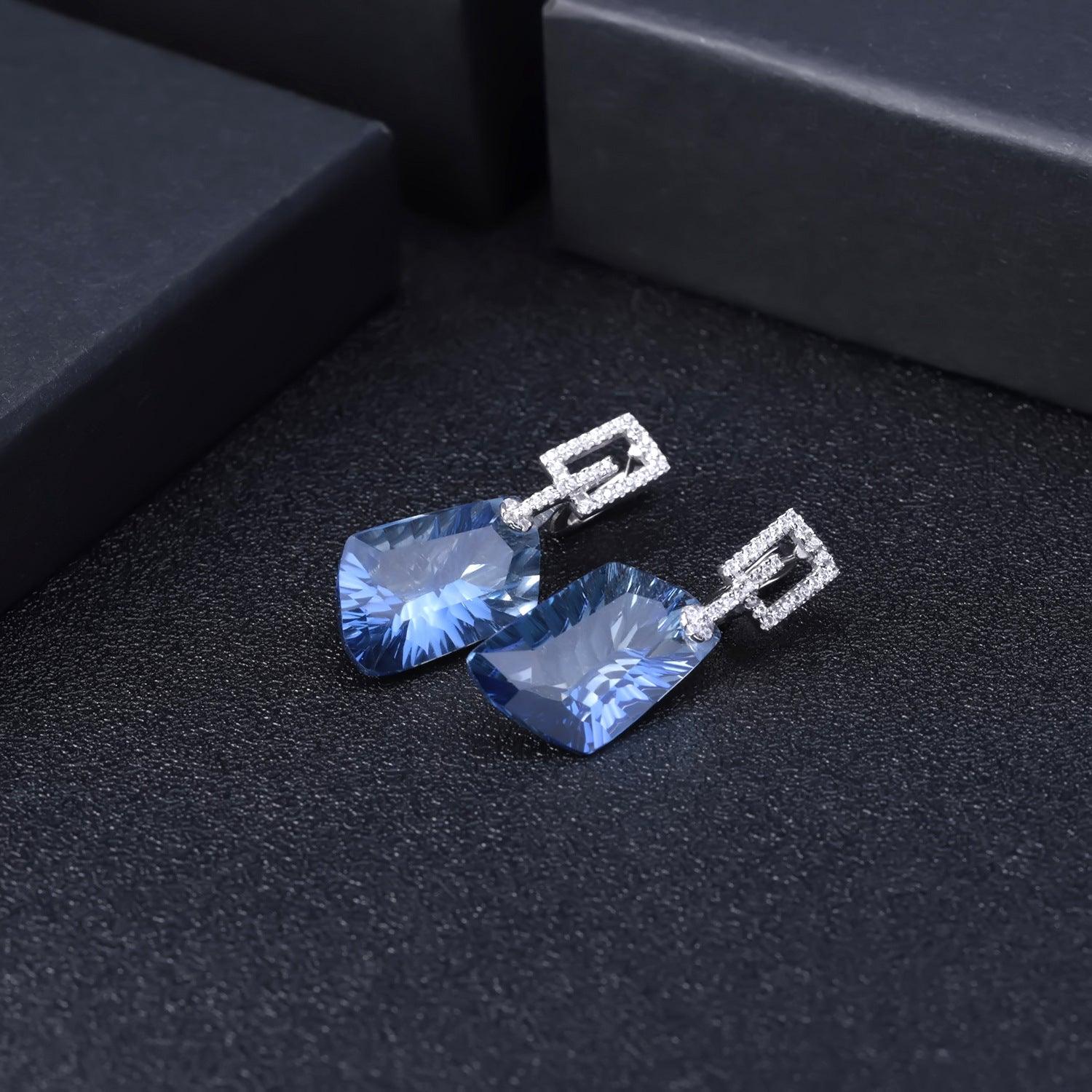 Irregular Pendant S925 Sterling Silver Earrings