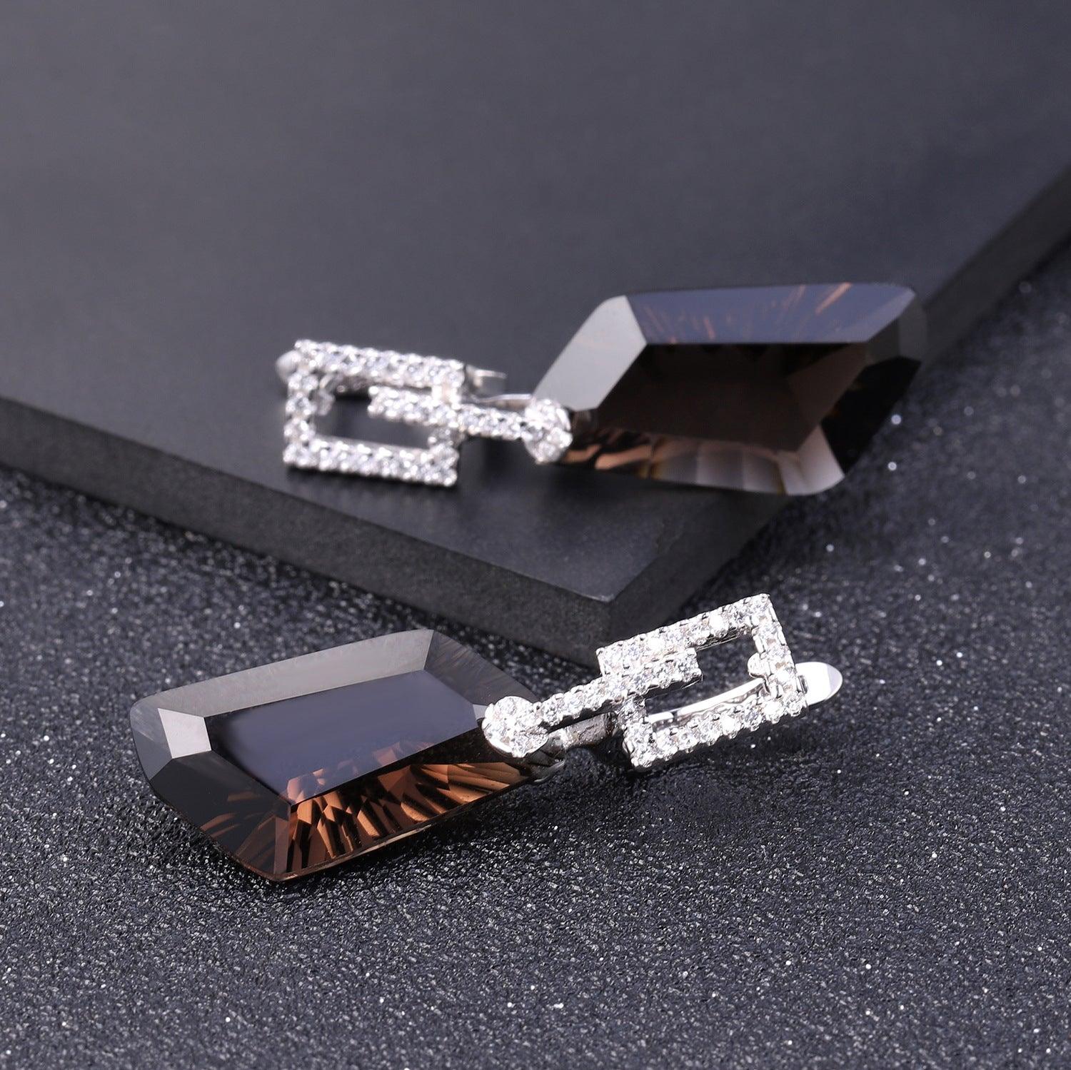 Irregular Pendant S925 Sterling Silver Earrings