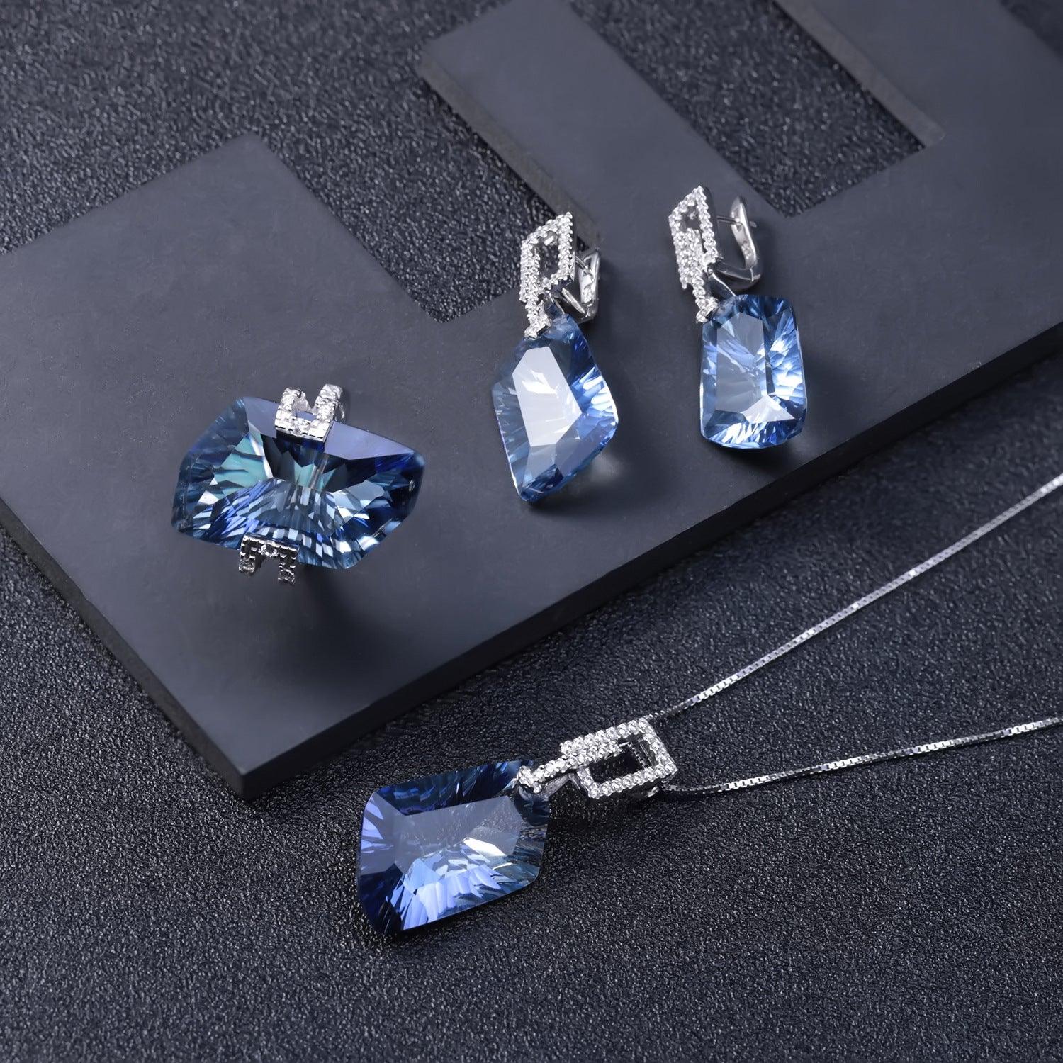 Irregular Pendant S925 Sterling Silver Earrings