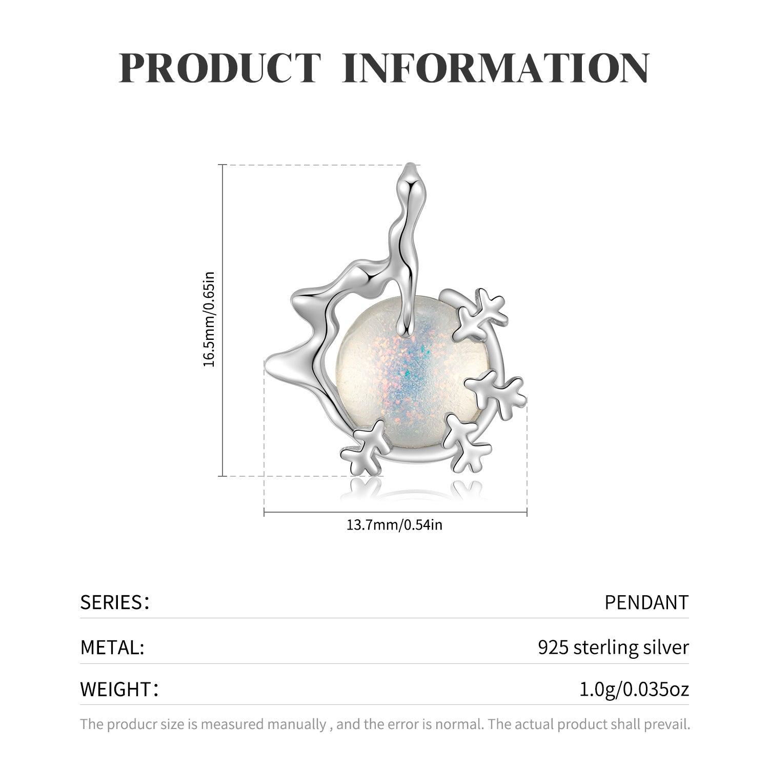 Snowflake Planet Handmade Series S925 Sterling Silver Necklace