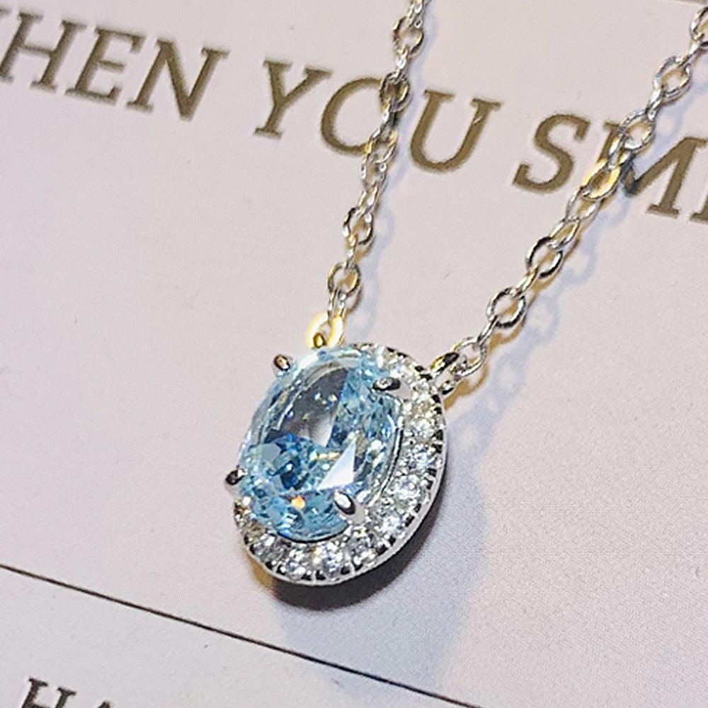 Full Set S925 Silver Radiant High Carbon Imitation Diamond Pendants