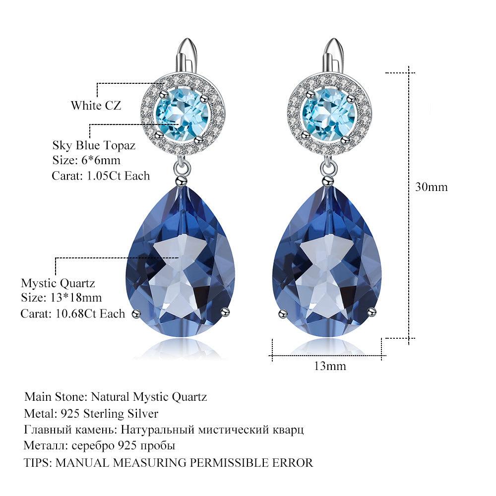 Droplet design S925 sterling silver earrings
