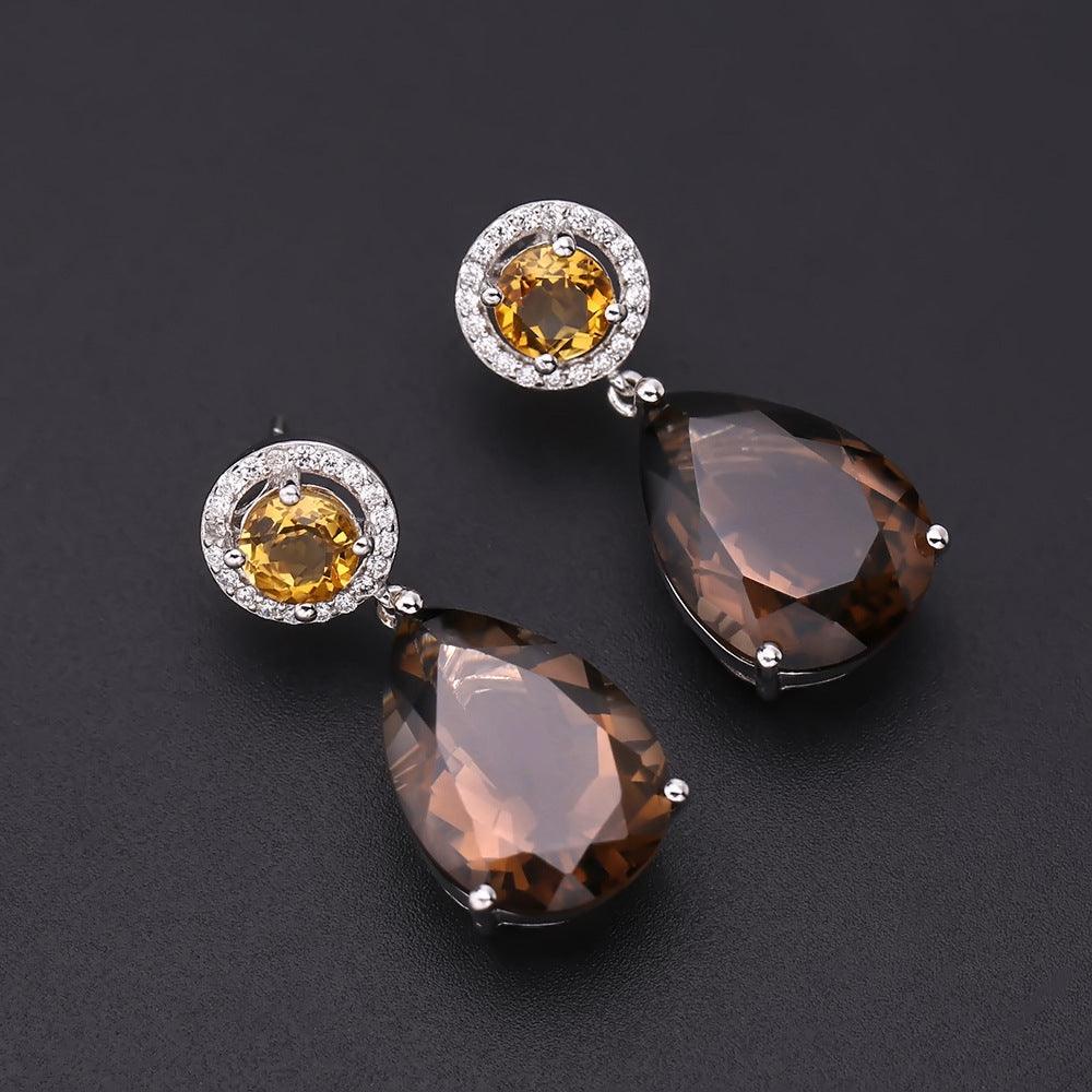 Droplet design S925 sterling silver earrings