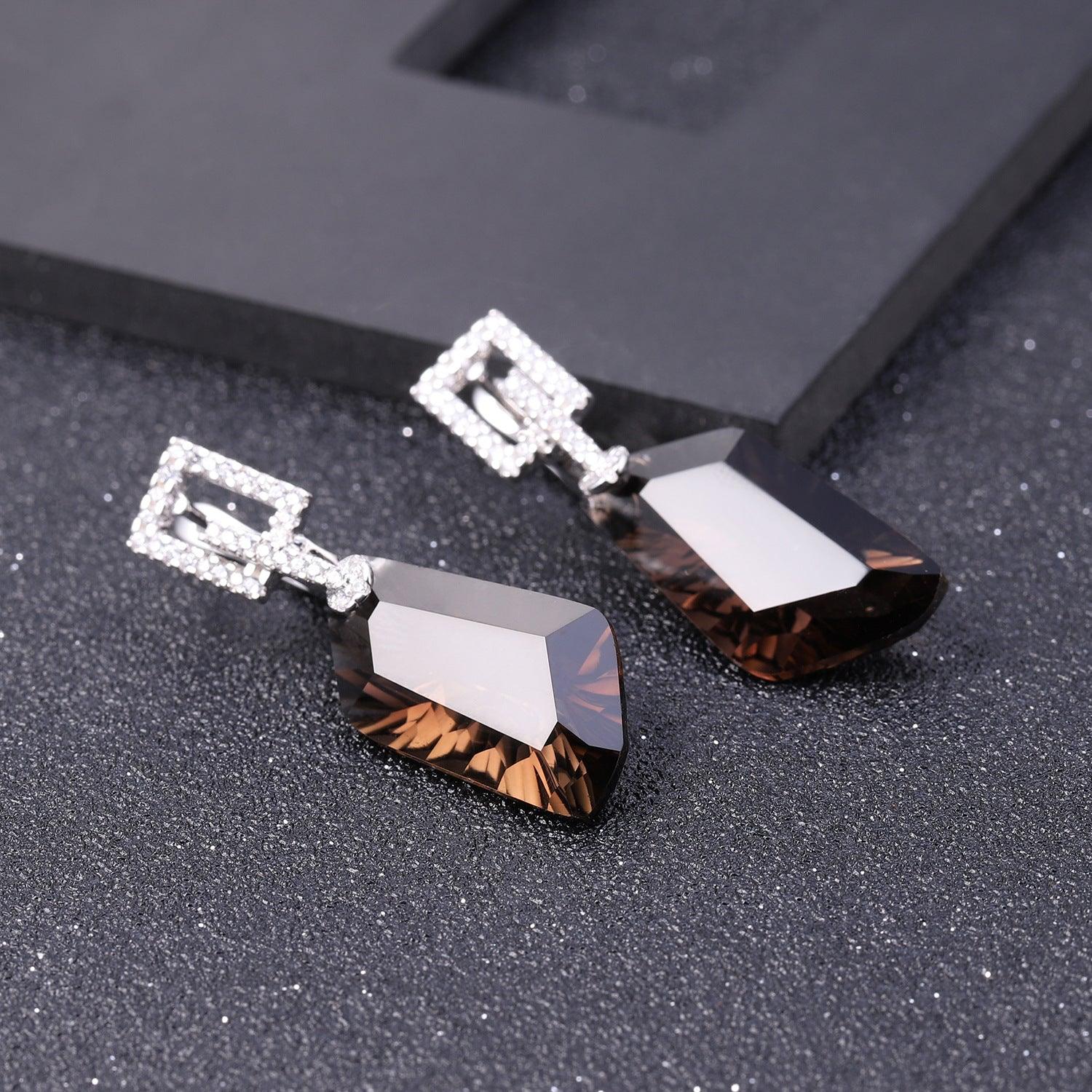 Irregular Pendant S925 Sterling Silver Earrings