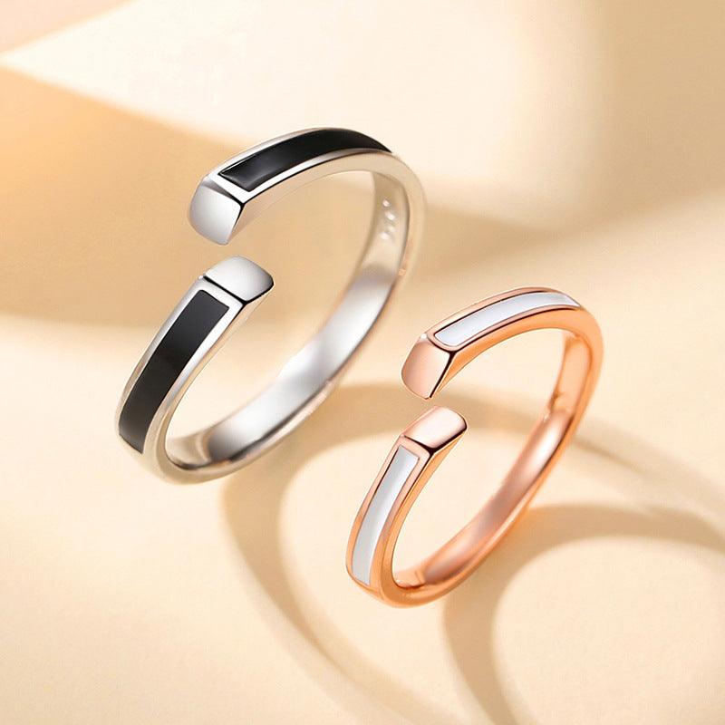 Simple Love S925 Sterling Silver Couple Ring