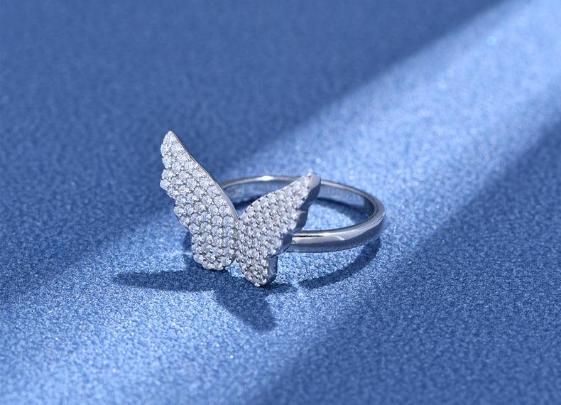Peg-set Butterfly Handmade Collection S925 Sterling Silver Ring