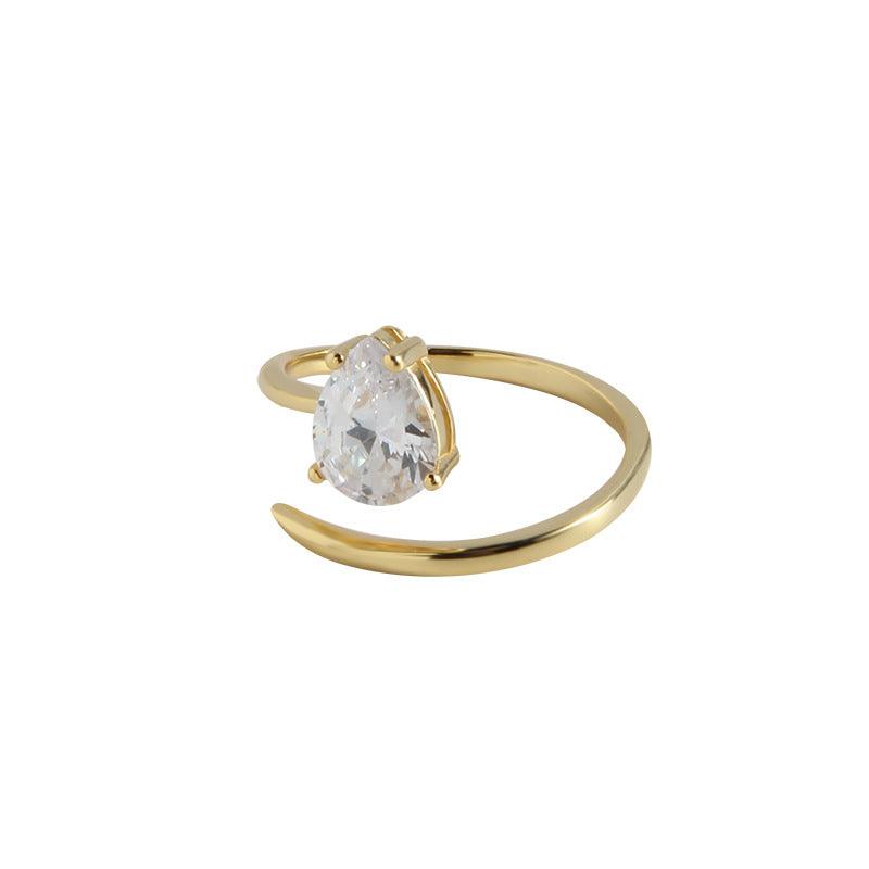 Simple Surround Pink Zircon Handmade Silver Ring-BlingRunway