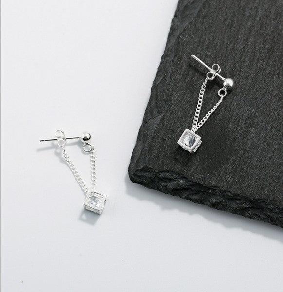 Bling Runway square geometric earrings zircon earrings fashion jewelry