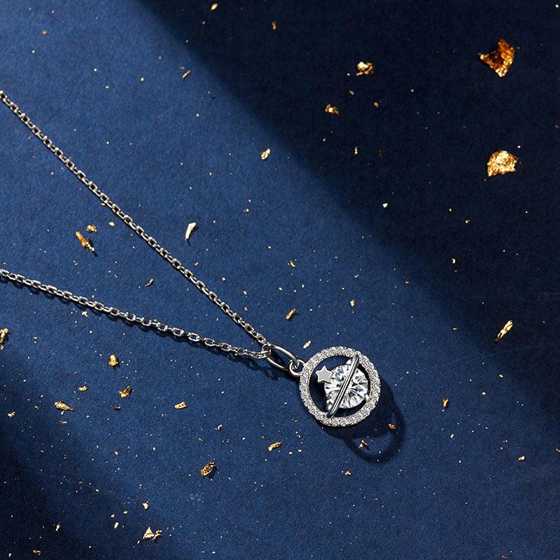 Planet Pendant S925 Sterling Silver Necklace