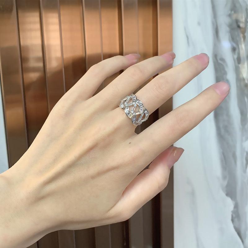 ウェーブパターンハンドメイドシリーズ S925 スターリングシルバーリング