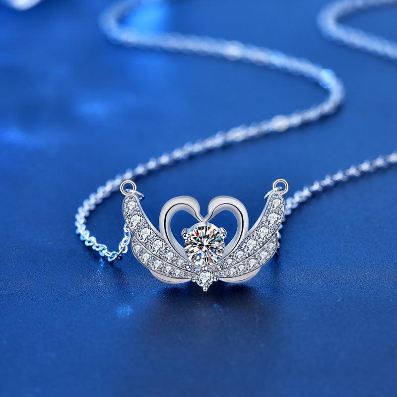 Swan Pendant S925 Silver Necklace