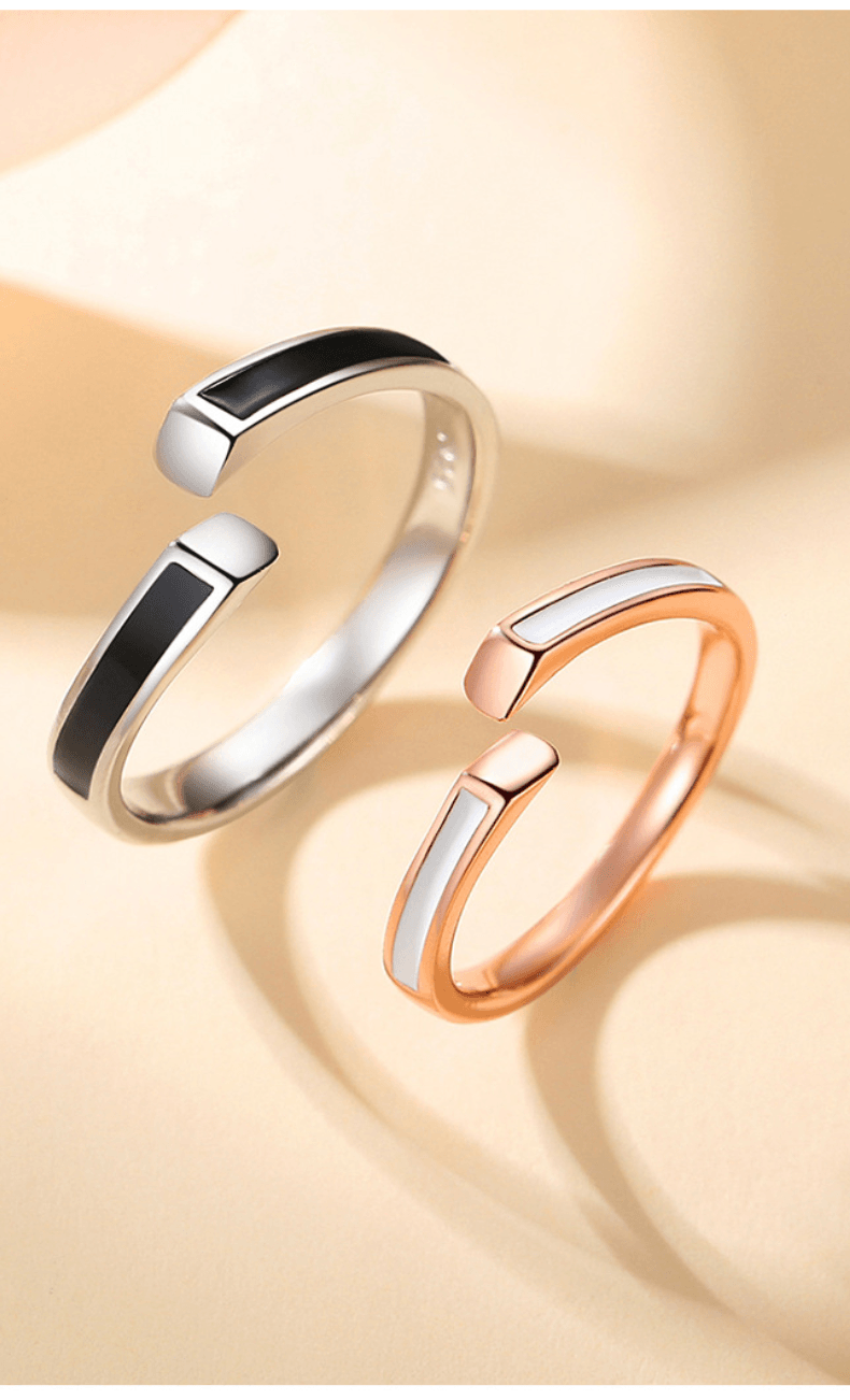 Simple Love S925 Sterling Silver Couple Ring