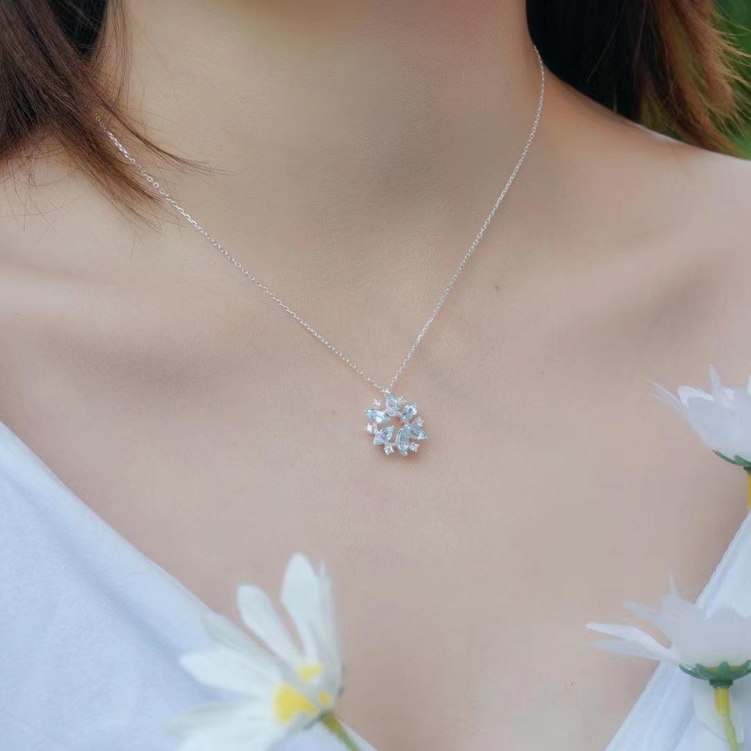 夏日雪花手工 S925 银项链