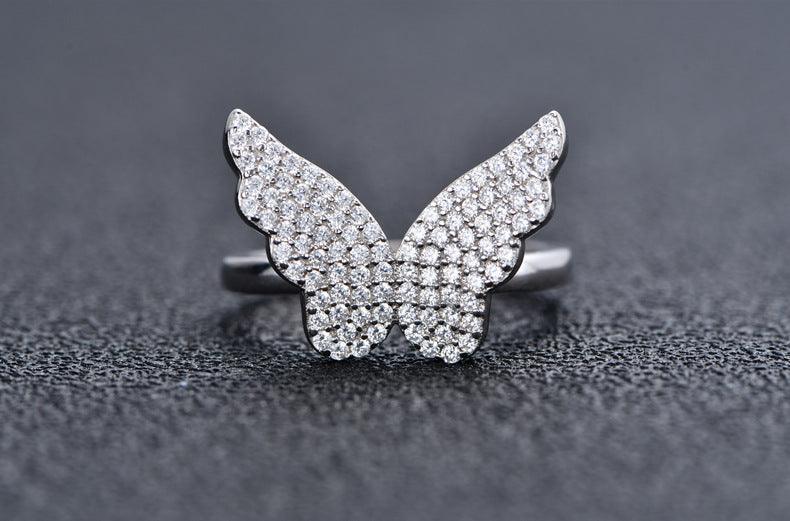 Peg-set Butterfly Handmade Collection S925 Sterling Silver Ring